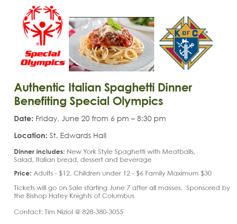 Spaghetti for Special Olympics